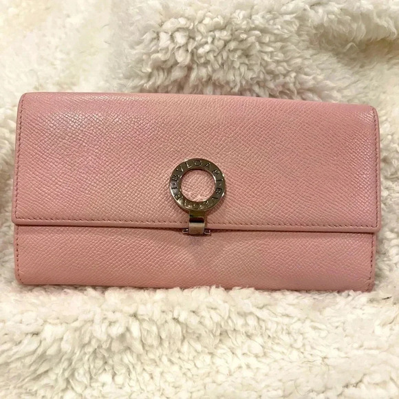 BVLGARI Logo clip Bifold Long Wallet Leather
Color: pink - Picture 1 of 12